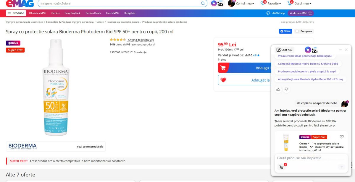 eMag și-a lansat de câteva zile asistentul AI