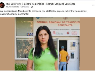 Una bună cu Miss Baker și donatul de sânge în Constanța