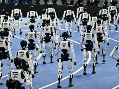 Scene amuzante de la World Humanoid Robot Games 2026